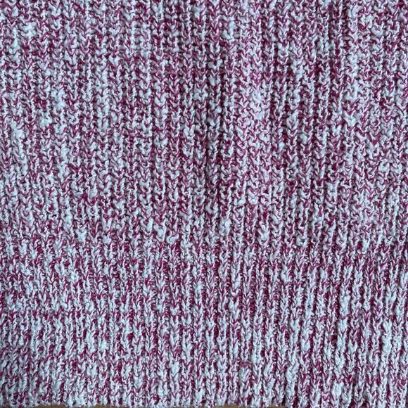 Free People Linen Cotton Electric City Sweater Marled White Pink Flowy Pullover - Picture 9 of 13